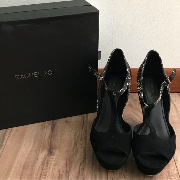 Rachel Zoe Frankie T-Strap Calf Hair Wedge - Picture 2 of 6